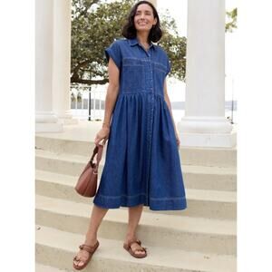 MAYE HARPER Denim Dress - Mid Blue, Size XL - New With Tags